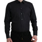 Dolce & Gabbana Elegant Navy Blue Slim Fit Dress Shirt