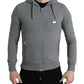 Dolce & Gabbana Chic Melange Grey Full-Zip Hooded Sweatshirt