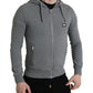 Dolce & Gabbana Chic Melange Grey Full-Zip Hooded Sweatshirt