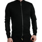 Dolce & Gabbana Elegant Full Zip Black Sweater