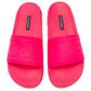 Dolce & Gabbana Chic Fuchsia Rubber Slippers with Logo Detail