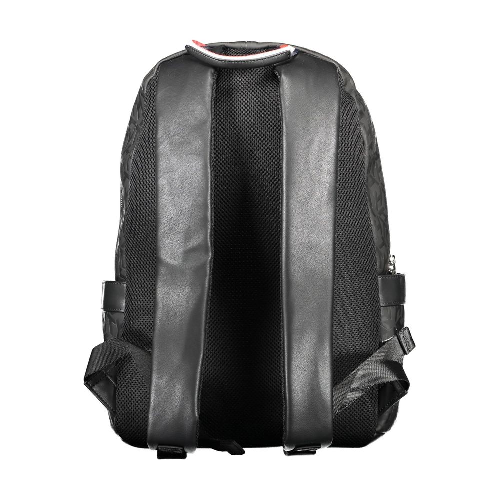 Tommy Hilfiger Black Polyethylene Men Backpack