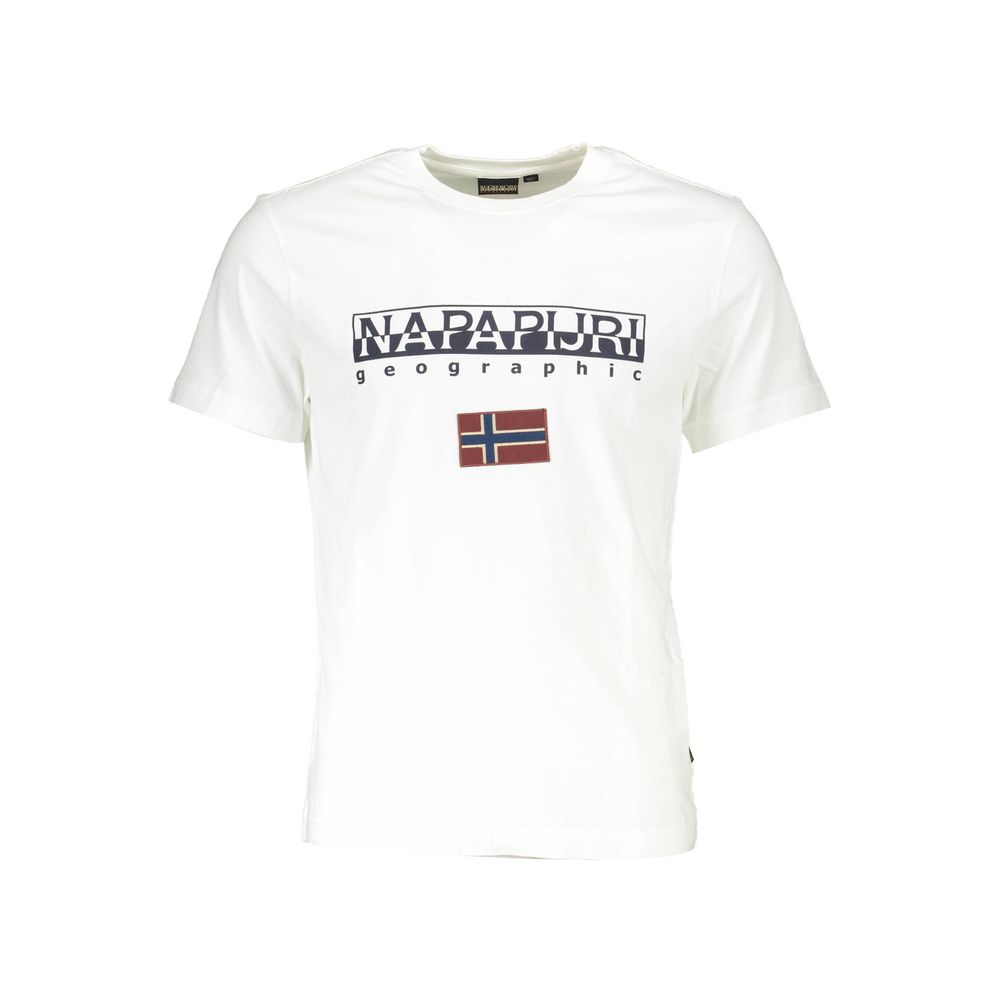 Napapijri White Cotton Men T-Shirt