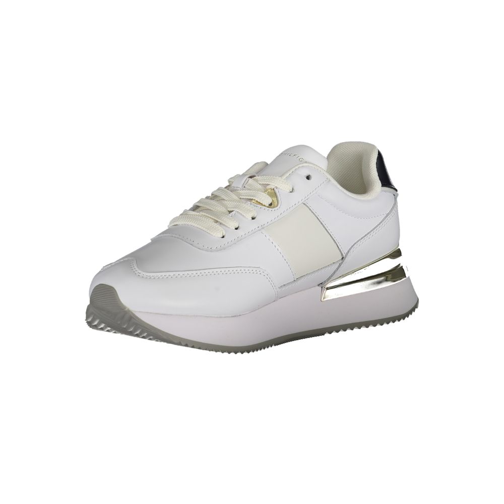 Tommy Hilfiger Elegant White Sneakers with Contrast Details