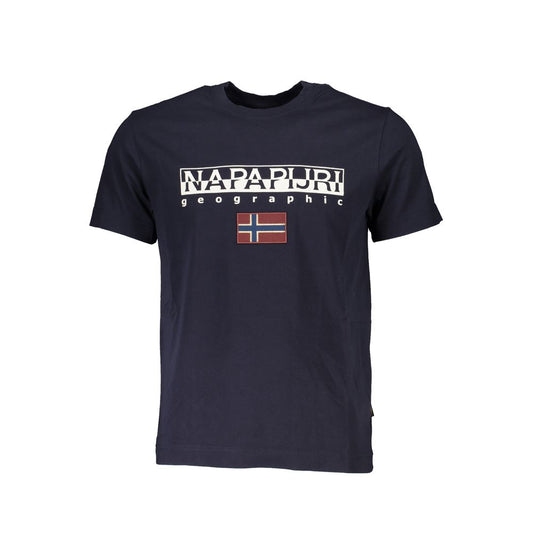 Napapijri Blue Cotton Men T-Shirt