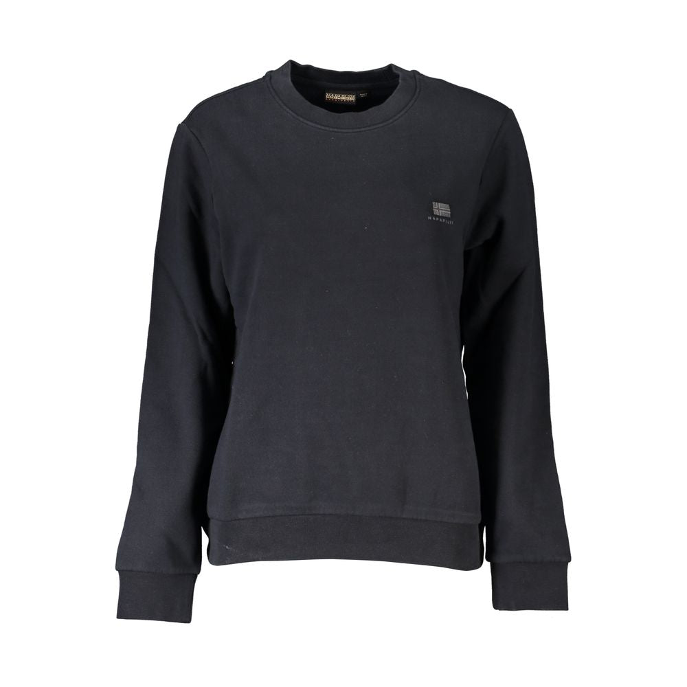 Napapijri Chic Black Fleece Crew Neck Sweatshirt