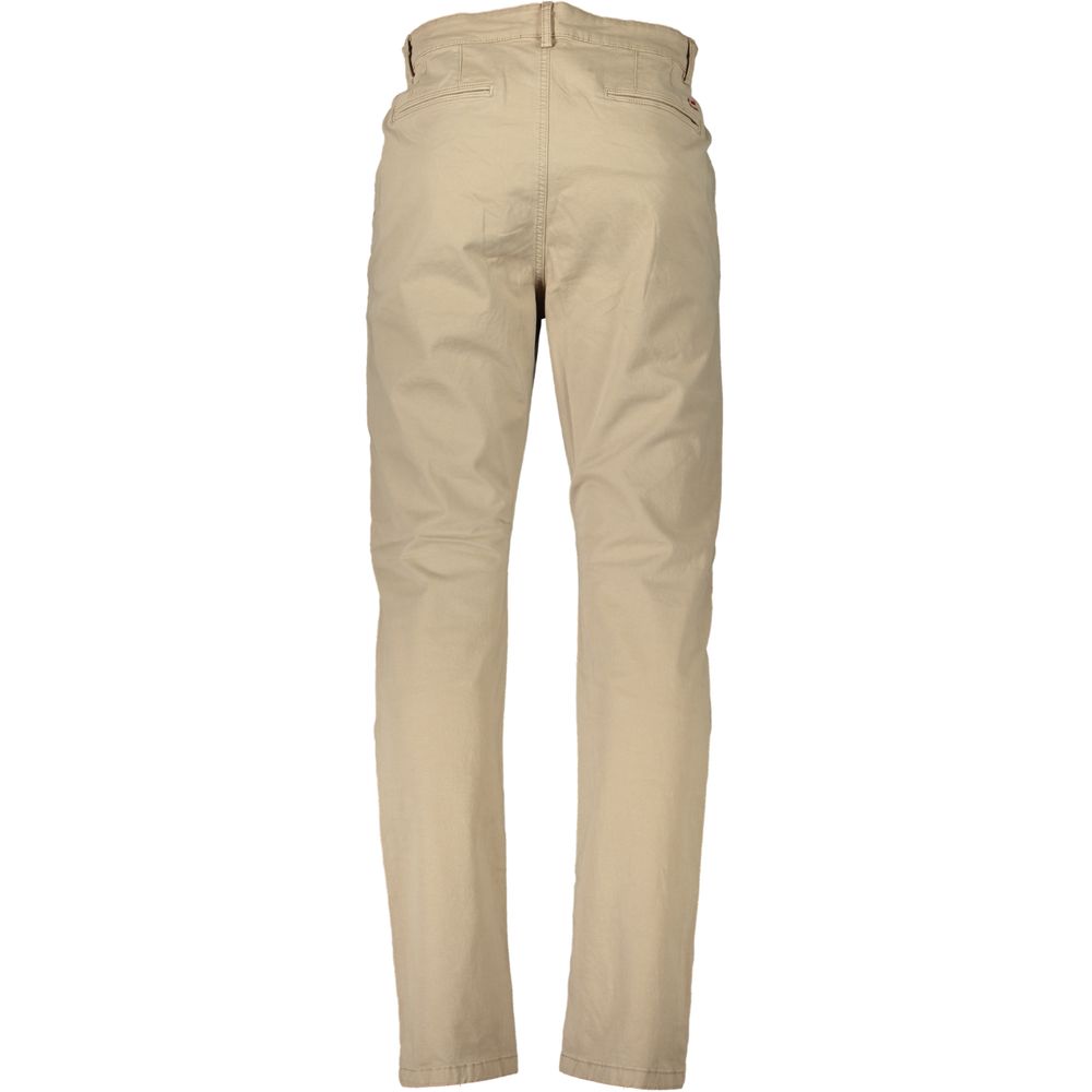 Napapijri Chic Beige Cotton Trousers with Elegant Comfort