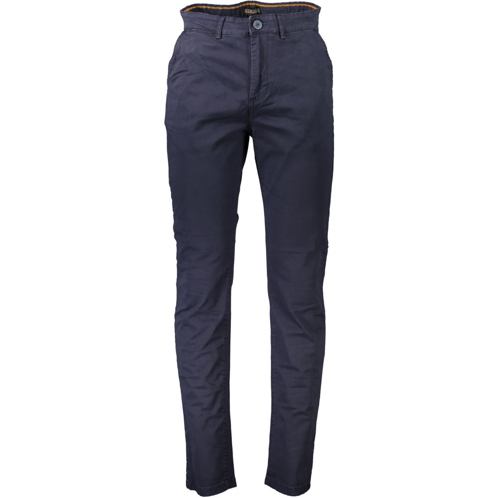 Napapijri Chic Blue Cotton Stretch Trousers