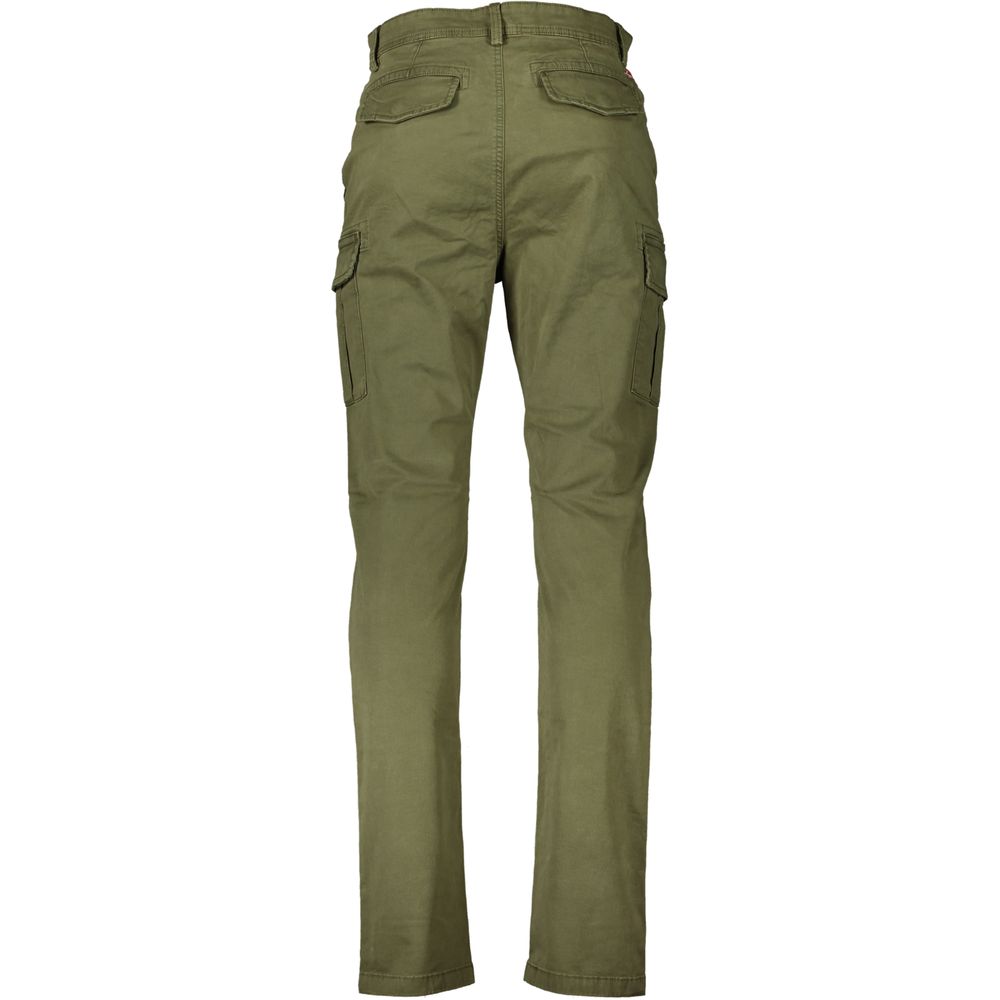 Napapijri Elegant Green Cotton Stretch Trousers