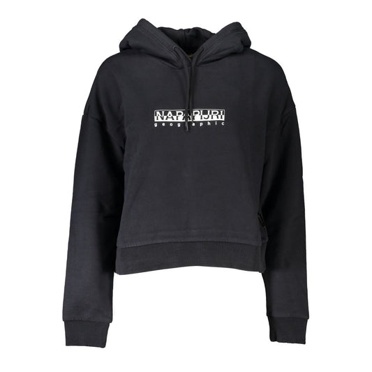 Napapijri Chic Black Fleece Hooded Sweatshirt