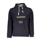 Napapijri Chic Blue Fleece Hooded Sweatshirt with Embroidery