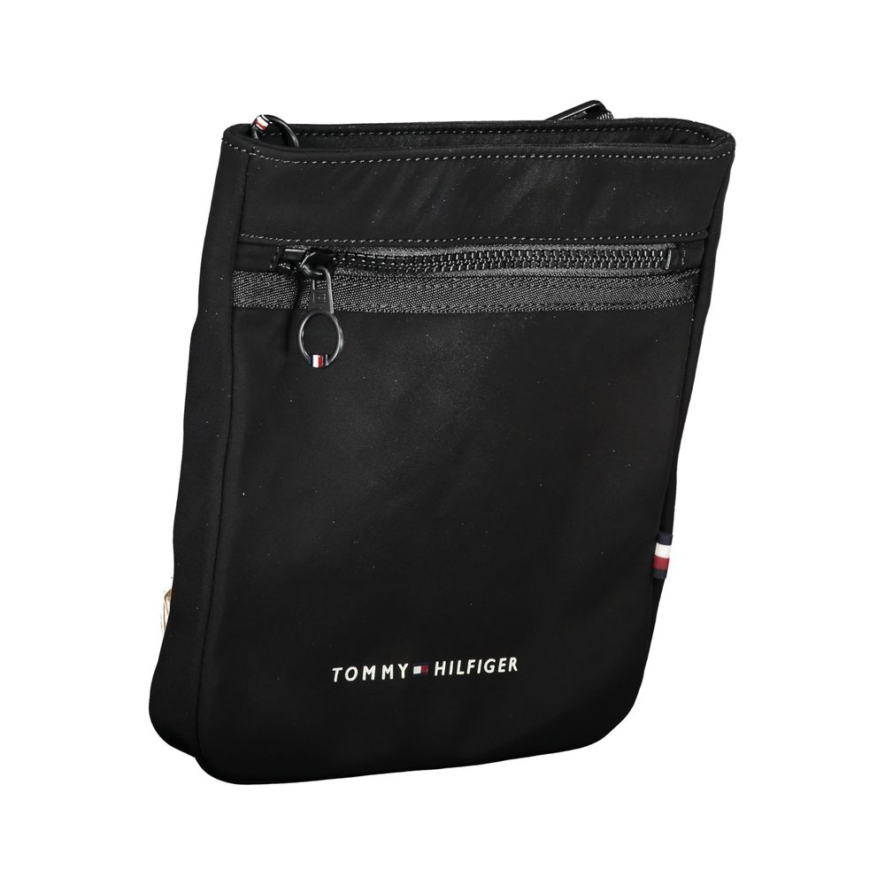 Tommy Hilfiger Sleek Black Shoulder Bag with Contrasting Detail