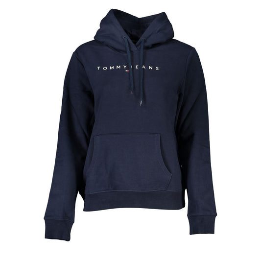 Tommy Hilfiger Chic Blue Hooded Sweatshirt with Embroidery Detail