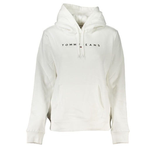 Tommy Hilfiger Chic White Hooded Sweatshirt with Embroidery