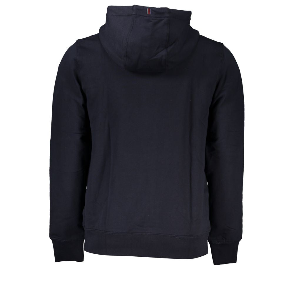 Tommy Hilfiger Chic Blue Hooded Zip Sweatshirt with Logo Embroidery