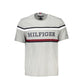 Tommy Hilfiger Elegant Gray Crew Neck T-Shirt with Contrast Details