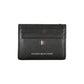 Tommy Hilfiger Sleek Black Leather Card Holder with Contrast Detail