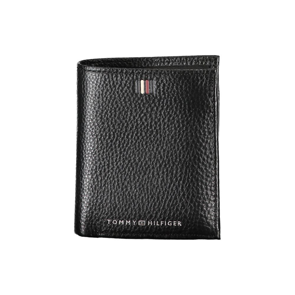 Tommy Hilfiger Elegant Black Leather Bi-Fold Wallet