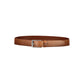 Tommy Hilfiger Elegant Brown Leather Belt with Metal Buckle