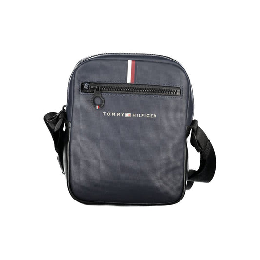 Tommy Hilfiger Sleek Blue Shoulder Bag with Contrasting Details