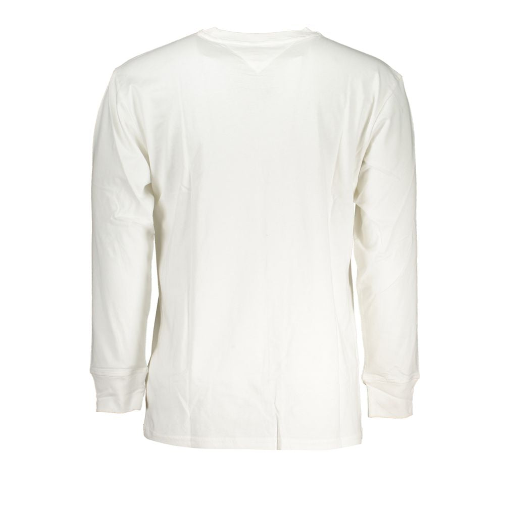 Tommy Hilfiger Elegant White Long Sleeve Crew Neck Tee