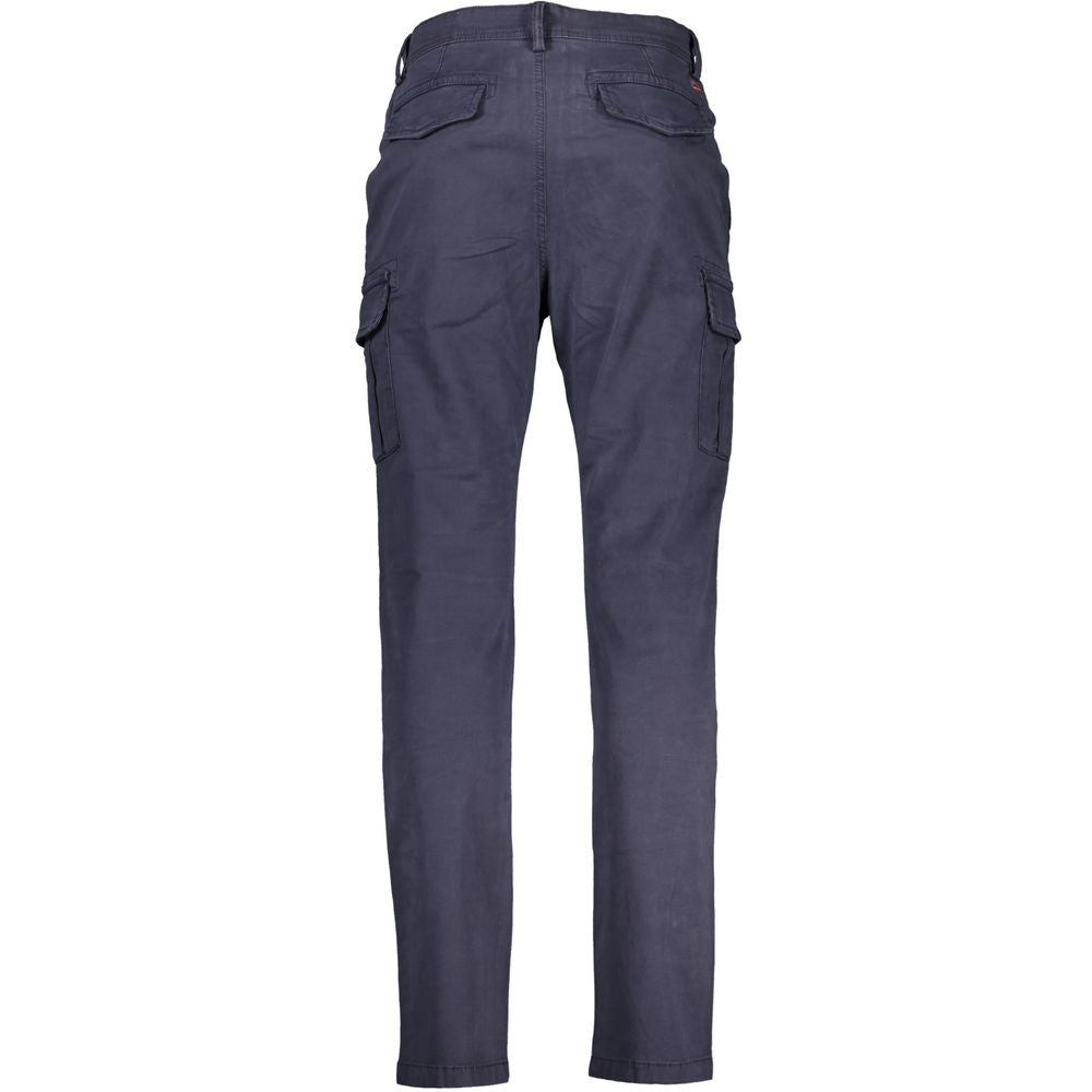 Napapijri Chic Blue Cotton Stretch Trousers