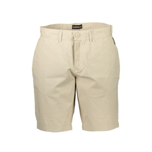 Napapijri Beige Bermuda Shorts with Contrast Details