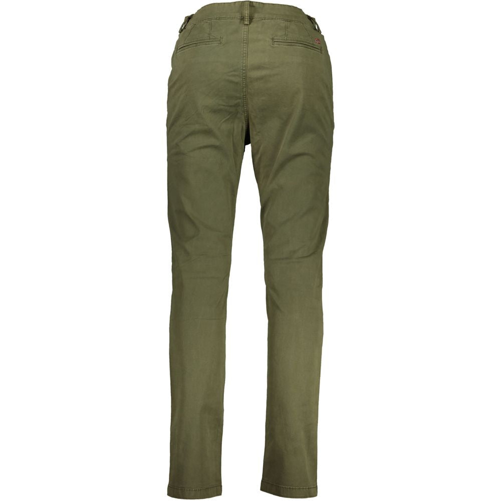 Napapijri Trendsetting Green Cotton Trousers