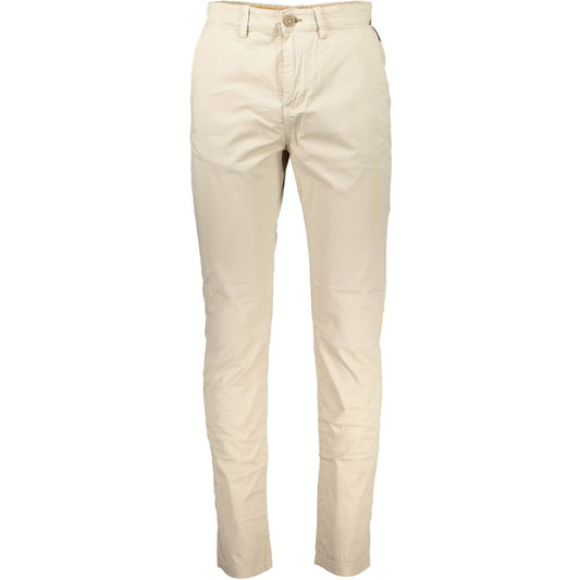 Napapijri Elegant Beige Cotton-Blend Trousers