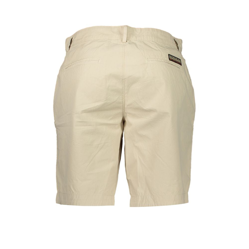 Napapijri Beige Bermuda Shorts with Contrast Details