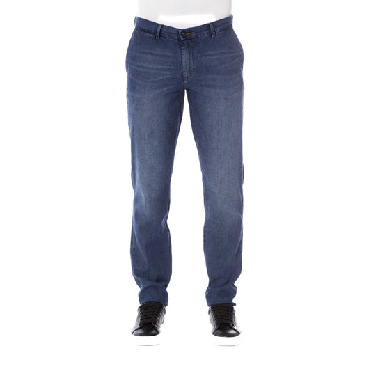 Trussardi Jeans Blue Cotton Men Jeans