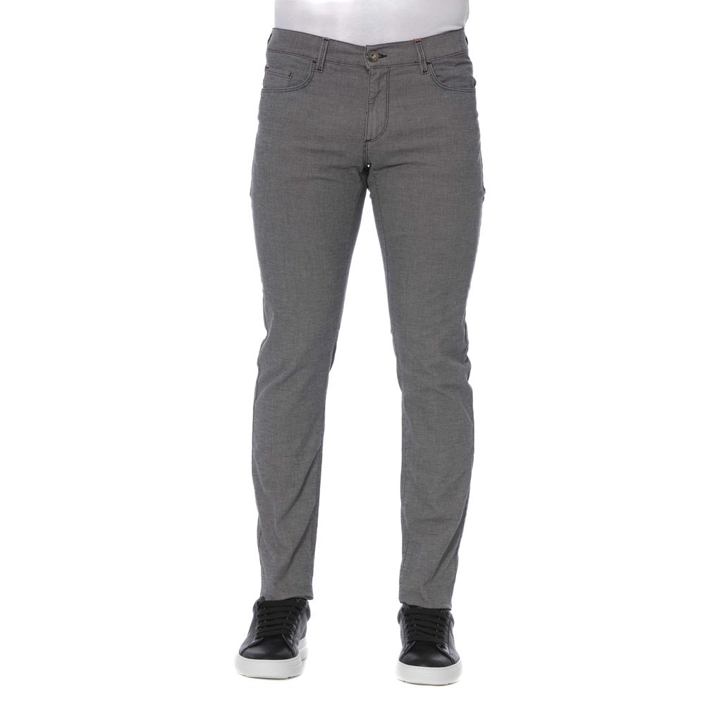 Trussardi Jeans Gray Cotton Men Pant