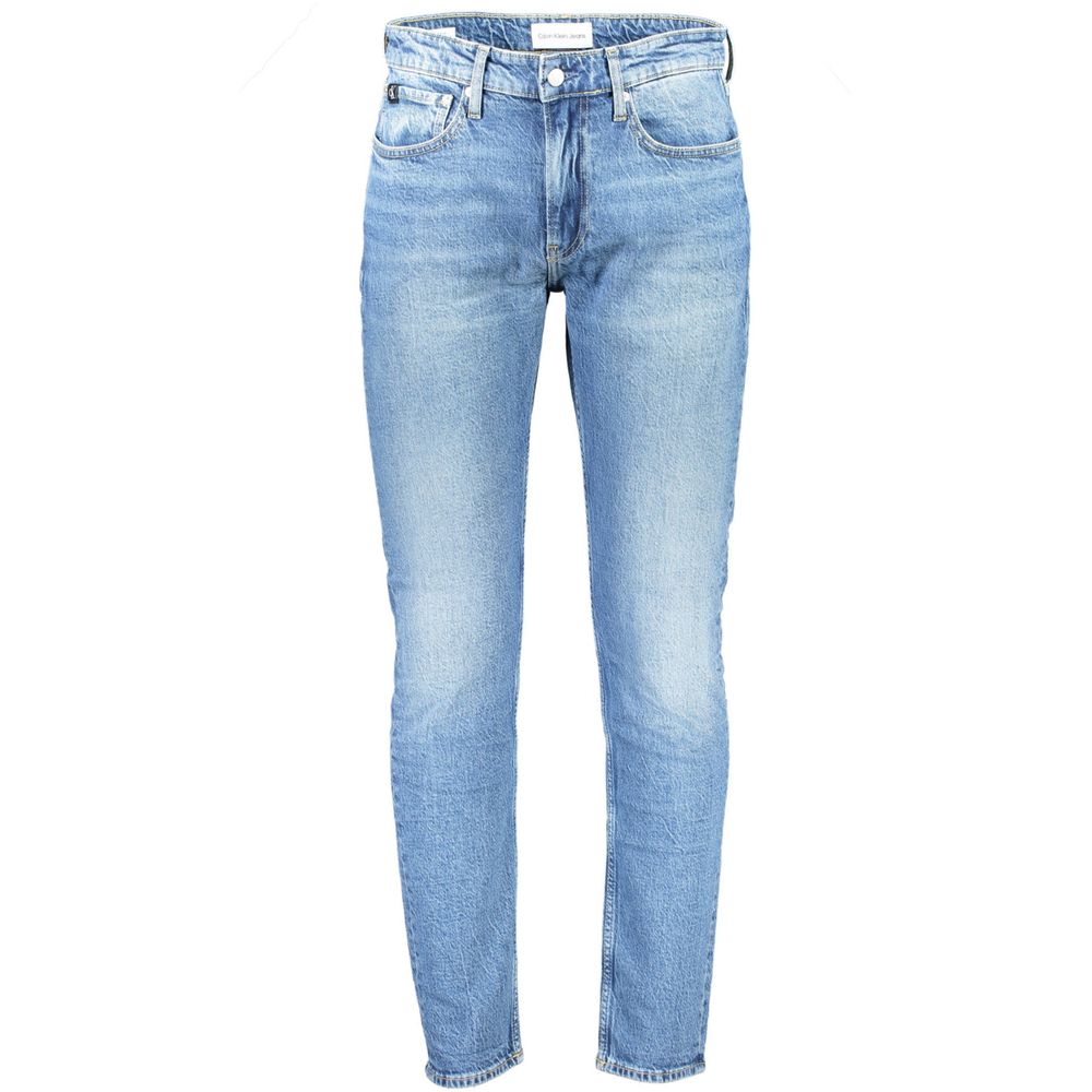 Calvin Klein Sleek Slim Taper Washed Jeans in Blue