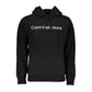 Calvin Klein Sleek Long Sleeve Hooded Sweatshirt in Black