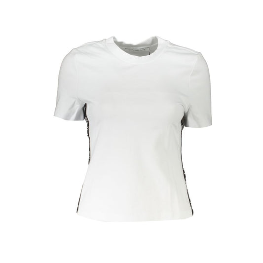 Calvin Klein Sleek White Short Sleeved Technical Top