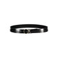 Calvin Klein Elegant Black Leather Belt with Metal Buckle