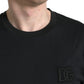 Dolce & Gabbana Elegant Black Cotton Crew Neck Tee