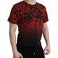 Dolce & Gabbana Red Leopard Print Crew Neck Tee