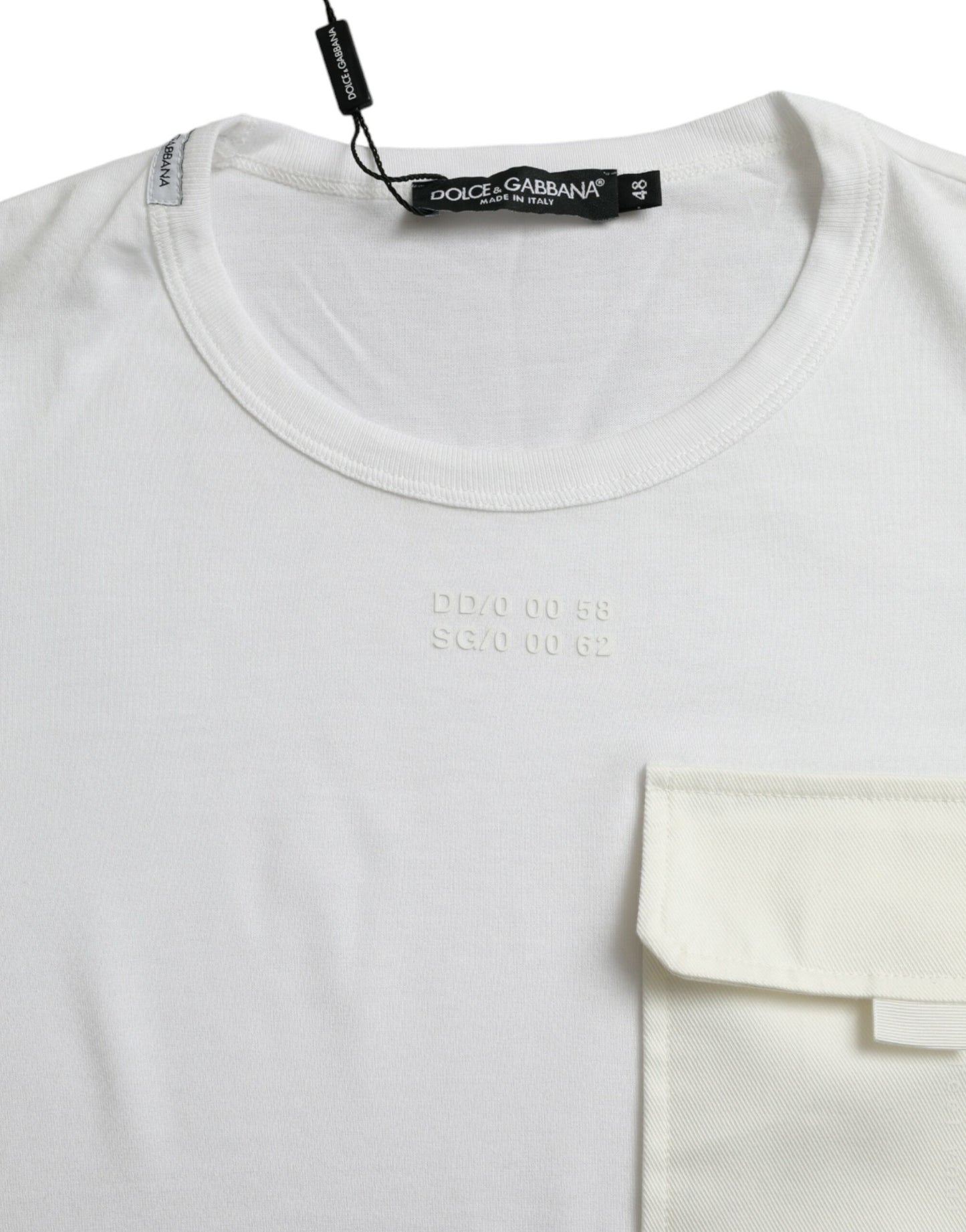 Dolce & Gabbana Elegant White Crew Neck Cotton Tee