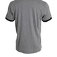 Dolce & Gabbana Heart Print Crew Neck Cotton Tee in Gray