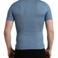 Dolce & Gabbana Silk Henley Polo Tee in Sky Blue