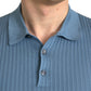 Dolce & Gabbana Silk Henley Polo Tee in Sky Blue