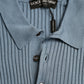 Dolce & Gabbana Silk Henley Polo Tee in Sky Blue