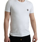 Dolce & Gabbana Elegant White Logo Crest Tee