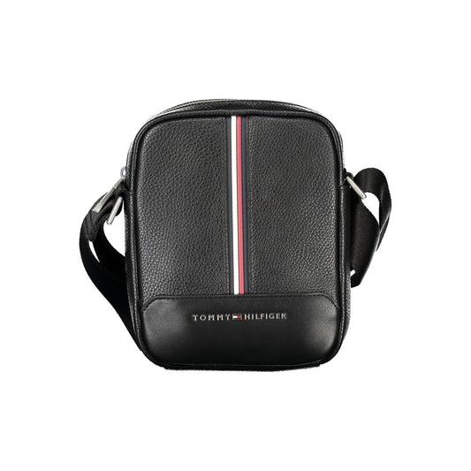 Tommy Hilfiger Elegant Black Shoulder Bag with Contrasting Details