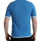 Dolce & Gabbana Elegant Blue Cotton Blend Polo T-shirt