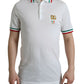 Dolce & Gabbana Elegant White Cotton Polo with Logo Detail