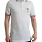 Dolce & Gabbana Elegant White Cotton Polo with Logo Detail