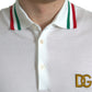 Dolce & Gabbana Elegant White Cotton Polo with Logo Detail