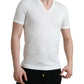 Dolce & Gabbana Chic White V-Neck Logo Tee